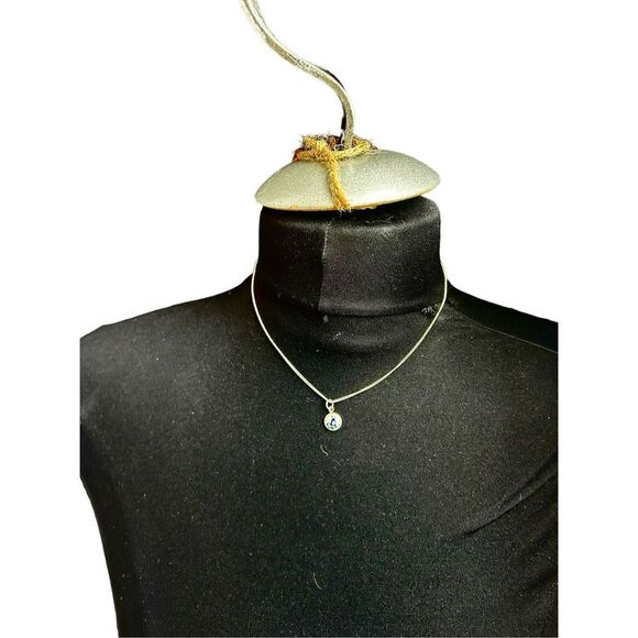 Silver and multi color gray and pearl white necklace and windmill charm necklace - Picture 7 of 11